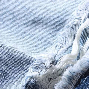 Pantalones cortos de mezclilla para hombre, pantalones cortos de mezclilla de moda finos para hombre, ajustados, rectos, ajustados, desgastados - Product Image 6