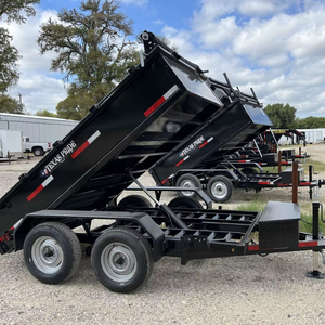 Remolque de descarga hidráulica Hoss Desert Tan con marco de tubo 2x6 Engranaje de rendimiento resistente como componente central - Product Image 1