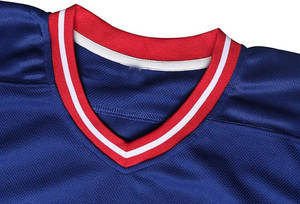 Maillot de pratique de hockey sur glace 100% polyester respirant à manches longues pour hommes, motif solide, design vierge pour vêtements de baseball et de softball - Product Image 3