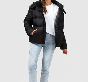 Chaqueta acolchada transpirable personalizada para hombre, cómoda ropa de abrigo de invierno de alta calidad con cuello levantado de tela pesada, estilo callejero - Product Image 5