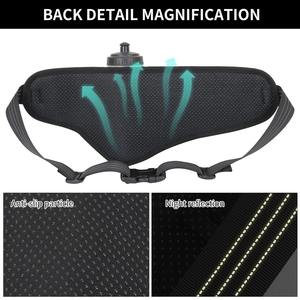 Ceinture de soutien lombaire de course ajustable, légère, imperméable et respirante en polyester/nylon, avec poche zippée, OEM/ODM - Product Image 2