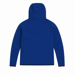 Conjunto Deportivo de Chaqueta con Capucha y Cremallera Completa y Pantalones Deportivos de Felpa Técnica para Hombre, Color Azul Real, para Entrenamiento Atlético - Product Image 4