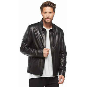 Chaqueta de Cuero Personalizada para Hombre 2026, Estilo con Cuello Alto y Capucha, Bolsillos, Invierno, Alta Calidad, Envío DDP - Product Image 2