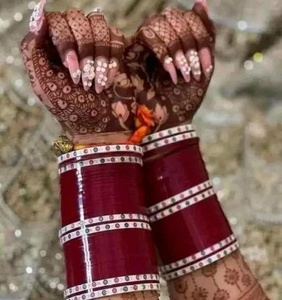 Bracelets de mariée élégants en perles multicolores de haute qualité, design vintage personnalisé, tendance, motif géométrique, or - Product Image 3