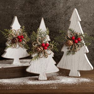 Arbre de Noël artisanal 100% en bois massif, décoration de fête avec des options personnalisables pour la décoration de table et de la maison - Product Image 5