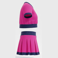 Jupe plissée moderne et élégante avec design de col personnalisé, uniforme de cheerleading pour la danse de compétition et les équipes de cheerleading, polyester et élasthanne