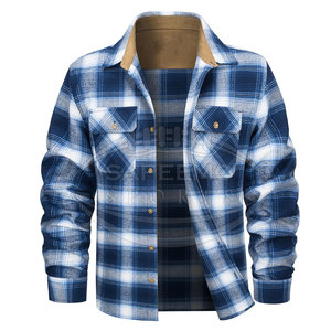 Premium High Quality Men's Casual Flannel Shirt with Customized Design Cozy <b>Wool</b>/<b>Cotton</b> Fabric Breathable for Winter Outings - Product Image 1