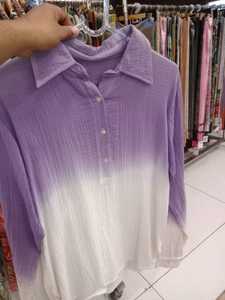 100% Boho Casual túnica blusa Tie-Dye túnica Top verde y blanco estilo bohemio manga larga blusa suelta verano playa en 2025 - Product Image 6