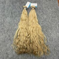 Blondy 100% ekstensi rambut manusia Remy Vietnam mentah pita tak terlihat gaya gelombang pakan ganda harga pabrik tersedia stok