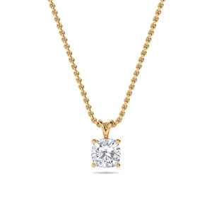 Colgante solitario con diamante de corte cojín de 0.40 ct, diamante cultivado en laboratorio en platino, para regalo de aniversario nupcial - Product Image 1