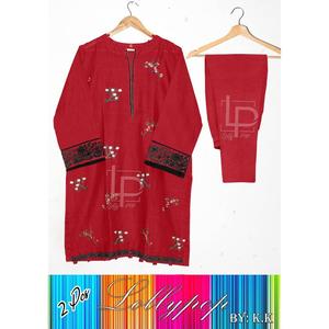 Kurta / Kurti en soie lourde brodée, style ethnique indien et pakistanais, pour femmes, tenue décontractée, en tissu lawn - 1899 $ maintenant 1749 $ - Product Image 1
