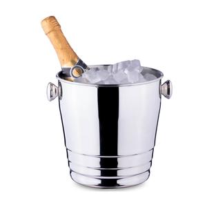 Seau à glace à champagne pour articles de bar et articles de fête Seau à glace en acier inoxydable en métal avec poignée en anneau fait à la main - Product Image 5