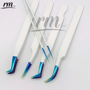 RMI ชุดปากคีบขนตา5จุดสีขาวปลายพลาสม่าแบบปรับแต่งได้ใหม่ - Product Image 4