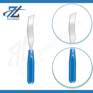 Juego de instrumentos Capener Osteotome de acero inoxidable con mango de acetal azul de 250 mm, curvatura poco profunda, 6 mm de ancho, instrumentos con certificación CE - Product Image 3
