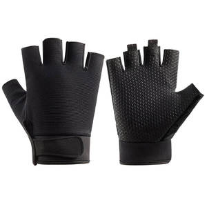 Gants de pêche noirs sans doigts, antidérapants, pour l'entraînement, le cyclisme, la gym et les activités de plein air - Product Image 5