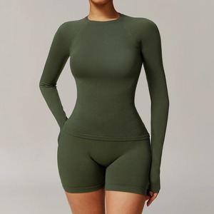 Top Quality Custom Women Yoga Set New Casual Plain Yoga Set 2025 Gym Bra Yoga <b>Leggings</b> Set - Product Image 5