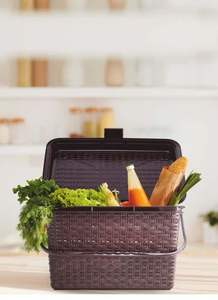 Premium Quality Products Multi Purpose Plastic <b>Basket</b> Portable Storage Durable Non Foldable <b>Square</b> Home Kitchen Office - Product Image 5