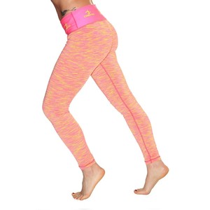 Leggings de yoga de fitness de haute qualité pour femmes taille élastique motif solide décoration en maille-vente en gros respirant évacuant la sueur - Product Image 3