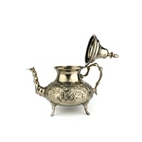 Théière et cafetière en laiton plaqué argent véritable, design marocain, durable, écologique, de haute qualité, dernière arrivée à prix compétitif