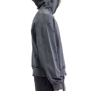 La mejor calidad 100% algodón 420 gramos lavado de gran tamaño Premium Sudadera con capucha sólido de larga duración logotipo personalizado Puff estampado invierno con capucha estampado - Product Image 6