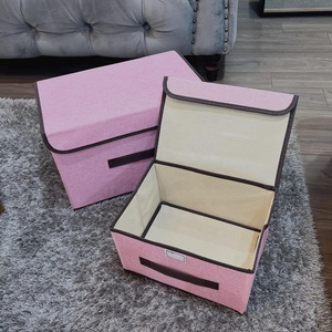 MA27.1 Foldable fabric storage bins & <b>boxes</b> for clothes book kids toys OEM Customized Factory Price home storage & organization - Product Image 2