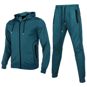 Survêtement élégant pour hommes, jogging deux pièces sur mesure avec broderie imprimée et options de marque de distributeur - Product Image 1
