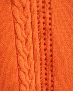 Conjunto de Suéter de Punto Naranja Brillante y Pantalones Anchos para Mujer, Jersey de Cuello Alto, Ropa de Salón Acogedora para Invierno, Fabricante Personalizado OEM - Product Image 4