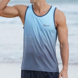 เสื้อกล้ามออกกำลังกายขายส่งสำหรับผู้ชาย เสื้อผ้าฟิตเนสสีพื้น ขนาดสั่งทำได้ เสื้อกล้ามออกกำลังกายผู้ชาย - Product Image 6