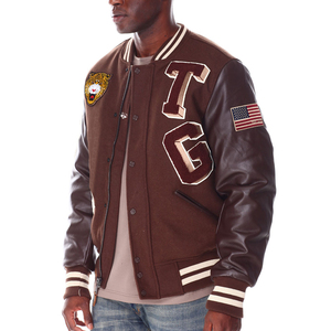 Chaqueta de chenilla bordada para hombre, nuevo estilo, Color sólido, al por mayor, el mejor precio - Product Image 4