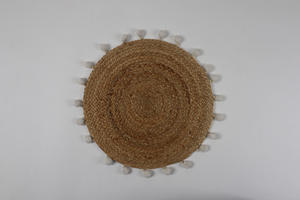 Mantel Individual de Yute Trenzado de 40 x 40 cm, Ecológico, para Mesa de Comedor, Venta al por Mayor, Exportación, Natural - Product Image 5