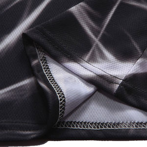 T-shirts pour hommes en tissu tricoté à sublimation, texture lisse, écologiques, respirants, design tendance sur toute la surface - Product Image 5