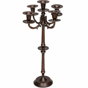 Copper Plated Metal Aluminum <b>Candelabra</b> for Wedding and Christmas Tabletop Decoration Handmade Floor <b>Candelabra</b> - Product Image 6