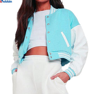 Vestes universitaires personnalisées pour adultes, femmes, avec couleurs, taille et logo personnalisés, vestes universitaires courtes pour femmes, best-seller - Product Image 4