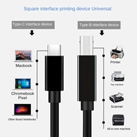 Kabel Printer USB Tipe C, kabel Data cetak USB Tipe C tipe-c ke tipe B untuk pemindai Printer HP Canon Dell