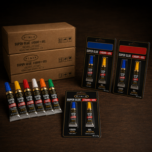 PINIX Colla Super Liquida in Gel, Confezione Doppia 2x3g, Tubetti in Alluminio, Adesivo Istantaneo, Blister, per Metallo, Legno, Pelle, Ingrosso, OEM - Product Image 6