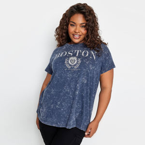 T-shirt déchiré en détresse avec lavage à l'acide vintage T-shirt personnalisé sérigraphie logo ourlet brut strass 350 GSM Boxy Fit T-shirt - Product Image 1