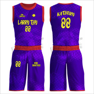 Uniforme de basket-ball en tissu polyester de qualité pour un confort et un mouvement facile pendant le jeu - Product Image 1