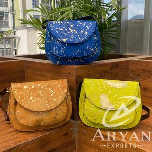 Offre Spéciale nouvelle mode cheveux sur métallique sacs à bandoulière pour femmes personnalisé en cuir véritable sacs à bandoulière peau de vache flocon dames sac à main - Product Image 1