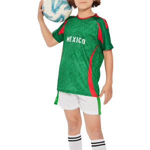 ชุดเสื้อผ้าสำหรับเด็กชุดยูนิฟอร์มฟุตบอลสำหรับเด็กชายมีสีพิมพ์ลายโลโก้ขนาดตามสั่ง - Product Image 4