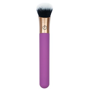 Manche de pinceau à maquillage vibrant avec forte vibration, poils synthétiques, pinceau plat pour femmes - Product Image 4