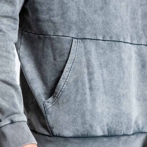 Sweats à capuche personnalisés pour hommes 100% coton délavés à l'acide sweat-shirt d'hiver brodé avec impression numérique léger et vente chaude - Product Image 6
