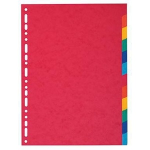 Exacompta Multicolored DIN <b>A4</b> Blank File <b>Folders</b> with 12 Index Tabs Colored Cardboard-Assorted Colors - Product Image 1