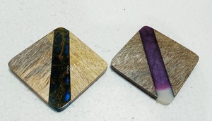 Sous-verre rond carré en résine époxy de style classique personnalisable de haute qualité au meilleur prix - Product Image 4