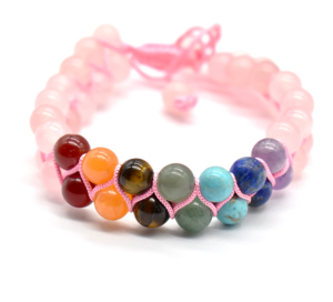 Rose Quartz & Multi Gemstone <b>Beads</b> <b>Bracelet</b> Natural Gemstone <b>Beads</b> 8 mm Size Round Smooth Polish Crystals <b>Beads</b> <b>Bracelets</b>. - Product Image 1