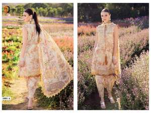 Imprimé en coton de qualité supérieure avec broderie de la collection salwar kameez disponible au tarif de gros, idéal pour les tenues de fête - Product Image 2