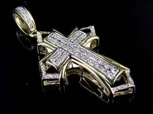 Collier pendentif croix en argent S925 à la mode de haute qualité avec diamant Moissanite pour hommes - Product Image 3