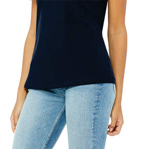 Airlume – T-Shirt à manches courtes pour femme, 100% en coton peigné et à anneaux, simple, 4.2 oz, bleu marine - Product Image 4