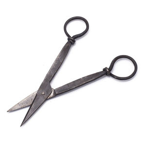 Tijera negra antigua medieval rústica, Metal hecha a mano de tijera, tijeras de hilo medieval/tijera transparente - Product Image 6