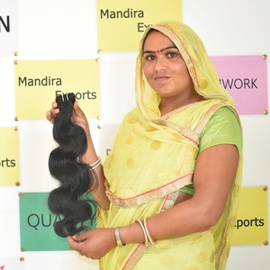 ผมบริสุทธิ์แบบ100% ผมธรรมชาติสีดำไม่ผ่านการทำสีผมคนผมธรรมชาติแบบไม่ผ่านกระบวนการผมชาวอินเดีย - Product Image 1