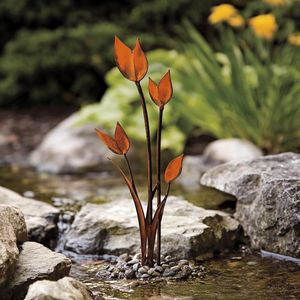 Estacas Decorativas para Jardín Hechas a Mano con Acabado de Cerámica de Hierro |   Uso en Exteriores - Product Image 1